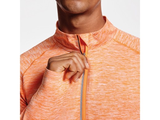 Толстовка Melbourne, оранжевый меланж с нанесением логотипа с нанесением логотипа