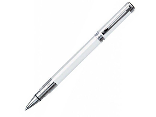 Ручка роллер Waterman Perspective Pure White CT F, белый/серебристый с нанесением логотипа с нанесением логотипа