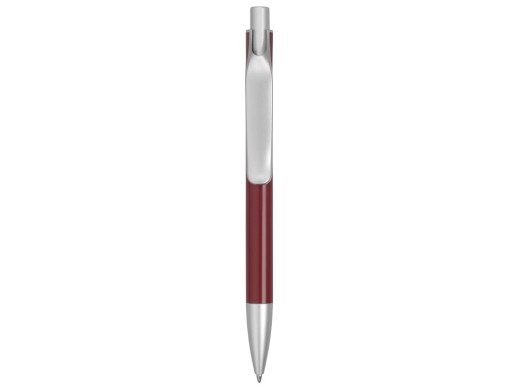 Ручка металлическая шариковая Large, бордовый/серебристый
