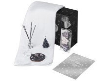 Подарочный набор с пледом, свечой и диффузором, белый