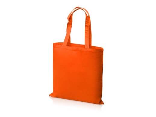 Сумка для шопинга Carryme 140 хлопковая, 140 г/м2, оранжевый с нанесением логотипа с нанесением логотипа