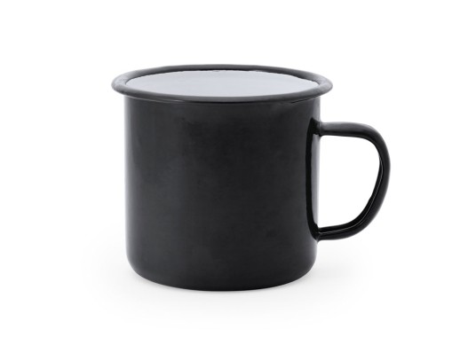 Кружка металлическая ANON, 380 мл, черный с нанесением логотипа с нанесением логотипа