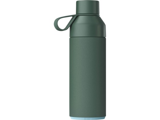 Бутылка для воды Ocean Bottle объемом 500 мл с вакуумной изоляцией, зеленый с нанесением логотипа с нанесением логотипа