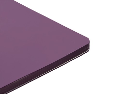 Блокнот Audrey А5 на сшивке в гибкой обложке софт-тач, фиолетовый с нанесением логотипа с нанесением логотипа