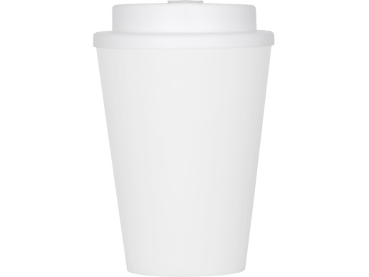 Пластиковый стакан Take away с двойными стенками и крышкой с силиконовым клапаном, 350 мл, белый