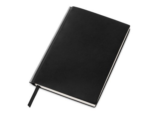 Блокнот А5 Scribe, гибкая обложка, 96 листов 80 гр/м2 , черный с нанесением логотипа с нанесением логотипа