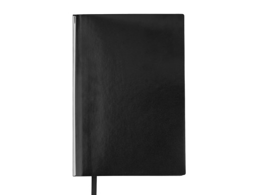 Блокнот А5 Scribe, гибкая обложка, 96 листов 80 гр/м2 , черный с нанесением логотипа с нанесением логотипа