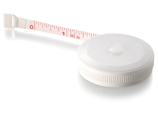 Рулетка Button, 1,5 м, белый с логотипом с логотипом