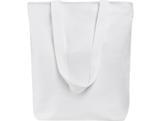 Сумка на молнии Zipper из хлопка 280 г c карманом на молнии спереди, белый