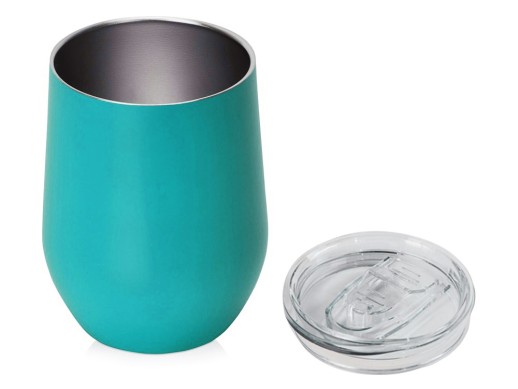 Вакуумная термокружка Sense, непротекаемая крышка, бирюзовый (Р)