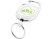 Брелок с ретрактором Demos, белый прозрачный
