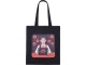 Сумка для шопинга Carryme 140 хлопковая, 140 г/м2, черный с DTF - цифровая вышивка