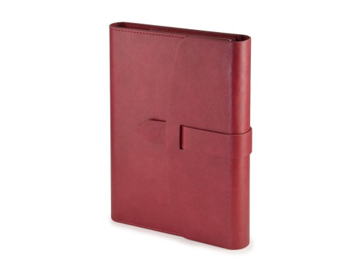 Ежедневник недатированный А5 Senate с магнитным клапаном, бордовый с нанесением логотипа с нанесением логотипа