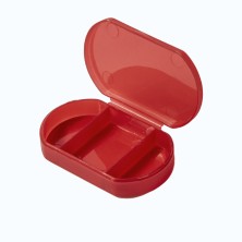 Витаминница TRIZONE, 3 отсека; 6 x 1.3 x 3.9 см; пластик, красная   343283/08