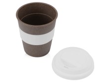 Стакан с силиконовой крышкой Cafe, белый