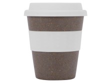 Стакан с силиконовой крышкой Cafe, белый