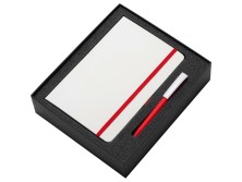 Подарочный набор Jacque white 2.0. с ручкой и блокнотом, красный