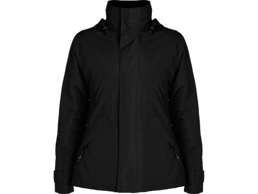 Парка утепленная Europa женская, черный с нанесением логотипа с нанесением логотипа