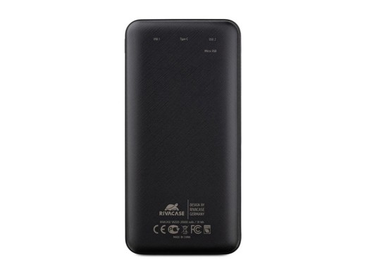 RIVACASE VA2120 (20000mAh), внешний аккумулятор /24 с нанесением логотипа с нанесением логотипа