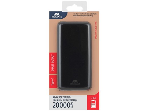 RIVACASE VA2120 (20000mAh), внешний аккумулятор /24 с нанесением логотипа с нанесением логотипа
