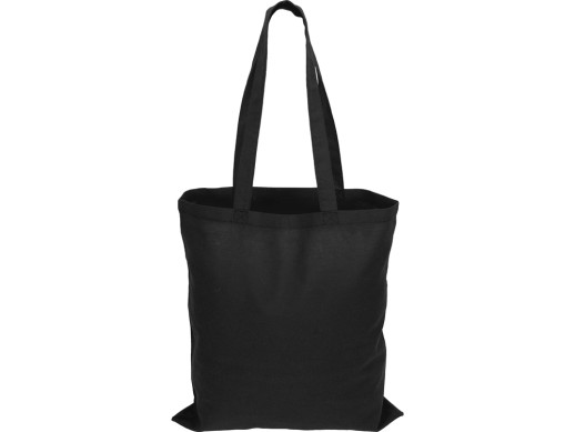 Сумка для шопинга Carryme 140 хлопковая, 140 г/м2, черный с нанесением логотипа с нанесением логотипа