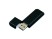 Флешка прямоугольной формы, оригинальный дизайн, двухцветный корпус, 32 Гб, черный/белый с нанесением логотипа с нанесением логотипа