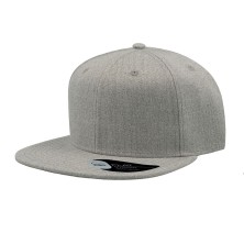 Бейсболка SNAP BACK, 6 клиньев, серый меланж, 100% п/э,100% х/б, 400 гр/м2, пластиковая застежка    25424.291