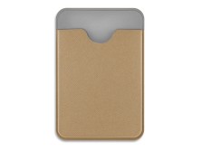 Чехол-картхолдер Favor на клеевой основе на телефон для пластиковых карт и и карт доступа, бежевый