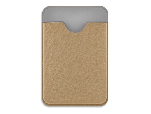 Чехол-картхолдер Favor на клеевой основе на телефон для пластиковых карт и и карт доступа, бежевый