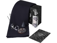 Подарочный набор с пледом, свечой и диффузором, черный