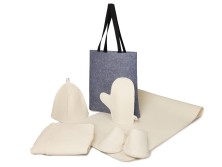 Банный набор с килтом Healing, мужской, белый