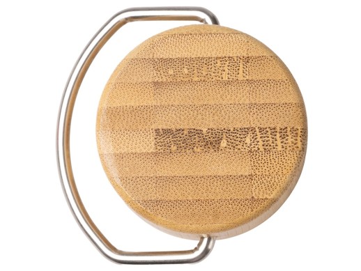 Термобутылка Нобук из переработанной нержавеющей стали, с бамбуковой крышкой, темно-зеленый с нанесением логотипа с нанесением логотипа