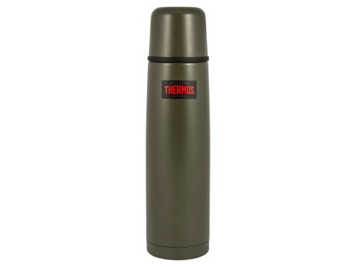 Термос из нерж. стали тм THERMOS FBB-1000AG 1L, зеленый с нанесением логотипа с нанесением логотипа