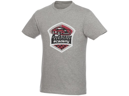 Мужская футболка Heros с коротким рукавом, серый яркий с нанесением логотипа с нанесением логотипа