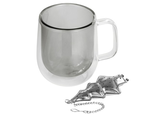 Набор Bergamot: кружка и ситечко для чая, черный