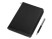 Бизнес-блокнот на молнии А5 Fabrizio с RFID защитой и ручкой, черный