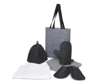 Банный набор с килтом Healing, мужской, серый