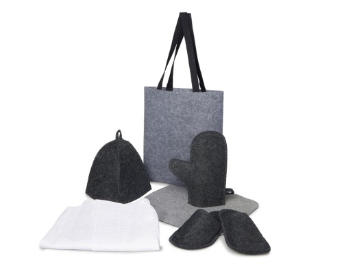 Банный набор с килтом Healing, мужской, серый