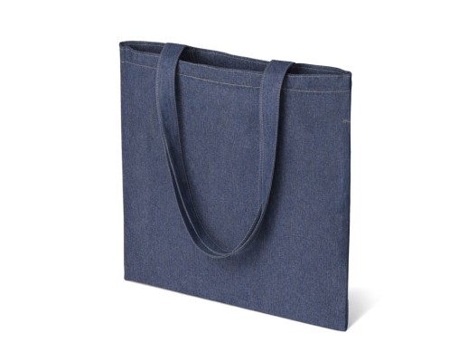 Джинсовая сумка-шоппер Indigo с широкими лямками с нанесением логотипа с нанесением логотипа