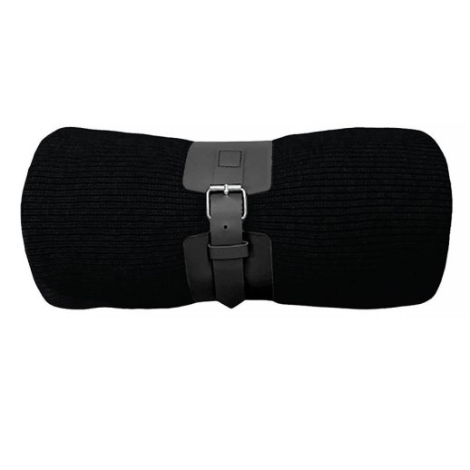 Плед Belt; чёрный; 130 х 180 см; 100% акрил, с поясом   2408/35