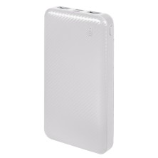 Универсальный аккумулятор Rib 10 (10000 мАч), белый, 13,5х6.8х1,5 см   37170/01