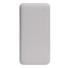 Универсальный аккумулятор Rib 10 (10000 мАч), белый, 13,5х6.8х1,5 см   37170/01