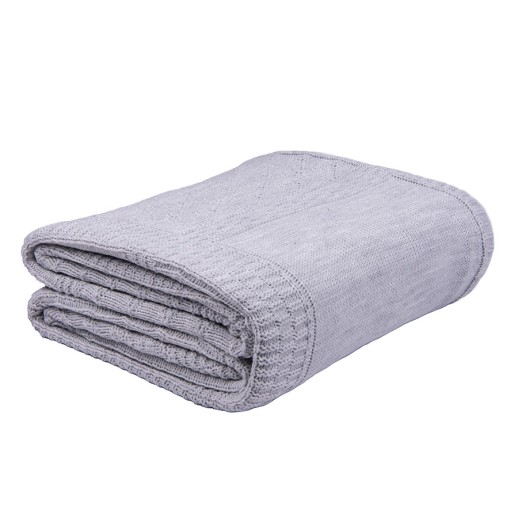 Плед LYKKE MIDI, серый, шерсть 30%, акрил 70%, 150*200 см   42902/29