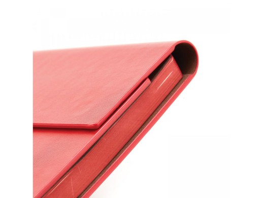 Ежедневник недатированный с магнитным клапаном, А5 WALTZ, бордовый с нанесением логотипа с нанесением логотипа