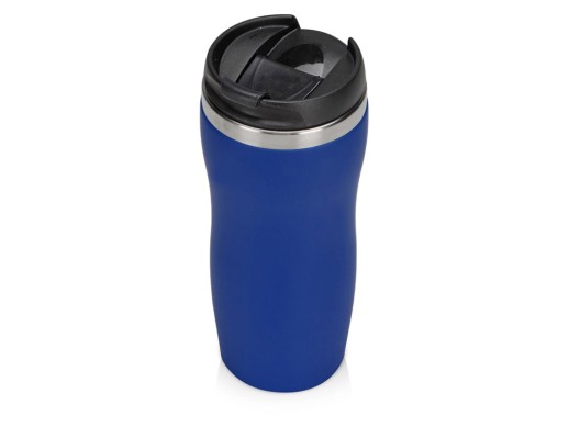 Термокружка Double wall mug C1, soft touch, 350 мл, синий (Р) с нанесением логотипа с нанесением логотипа