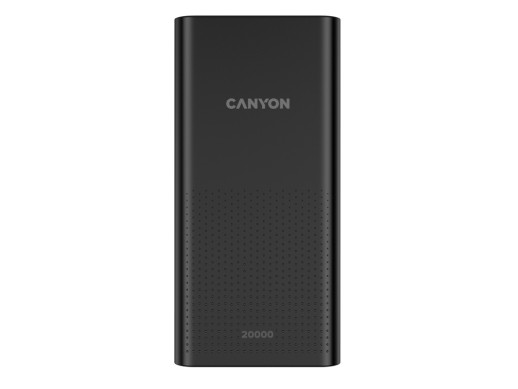 Портативный аккумулятор Canyon PB-2001 (CNE-CPB2001B), черный с нанесением логотипа с нанесением логотипа