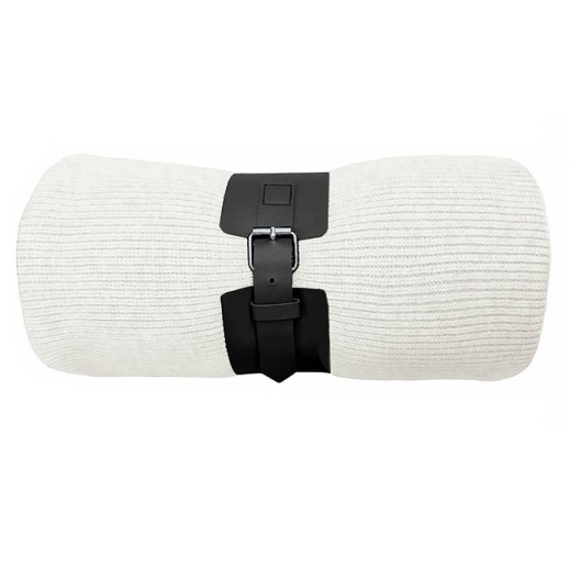 Плед Belt; белый; 130 х 180 см; 100% акрил, с поясом   2408/01