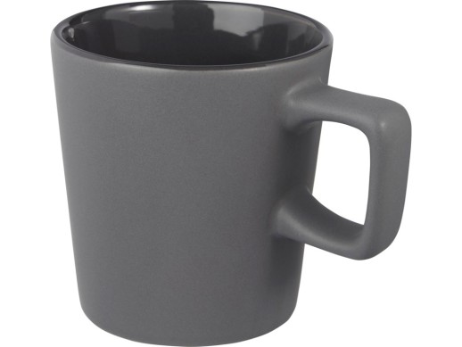 Керамическая кружка Ross объемом 280 мл, matted grey с нанесением логотипа с нанесением логотипа