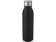 Бутылка для воды Harper из нержавеющей стали, с металлической петлей, 700 мл - Черный с нанесением логотипа с нанесением логотипа