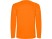 Футболка Montecarlo мужская с длинным рукавом, неоновый оранжевый с нанесением логотипа с нанесением логотипа
